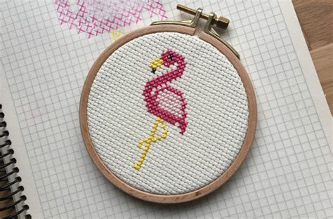 kanaviçe flamingo şablonu
